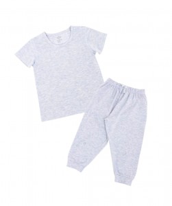 basics bamboo t-shirt & harem set grey dawn