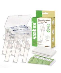 Silicone colostrum collector set