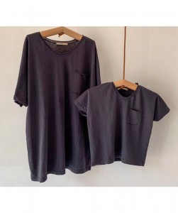 Charcoal oversized pocket tee