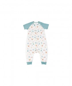 raglan bamboo pima short sleeve sleep suit 0.6 TOG summer graze