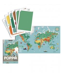 World map sticker poster