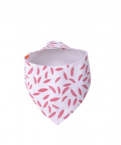 Dribble bib pink feather