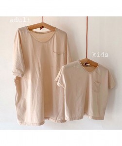 beige oversized pocket tee