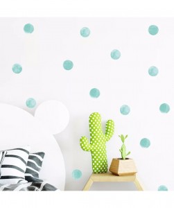 48 Pieces Dot Wall Sticker Teal